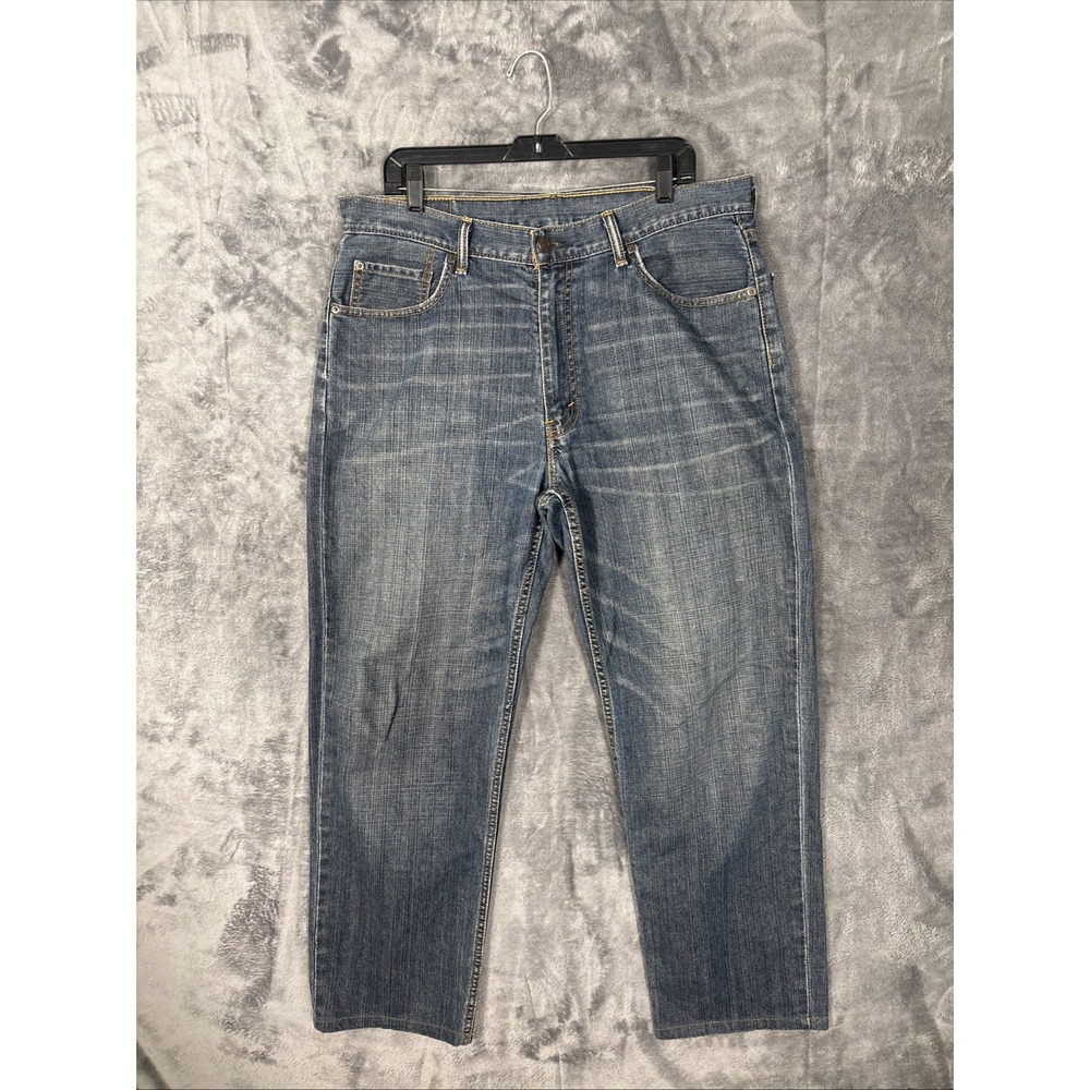 Levis 550 Relaxed Fit Tapered Leg Jeans Mens 36x32 Blue Medium Wash Denim